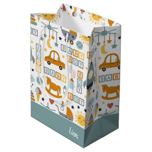 Sac Cadeau Moyen Jouet de voiture bébé mignonne Motif et nom Baby