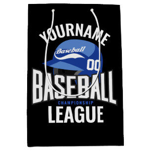 Sac Cadeau Moyen Joueur de baseball personnalisé NOM Équipe Champ C