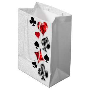 Sac Cadeau Moyen Joueur de poker Joueur de cartes de jouer costumes