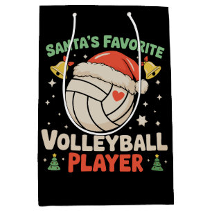 Sac Cadeau Moyen Joueur de volley-ball préféré du Père Noël Noël Xm