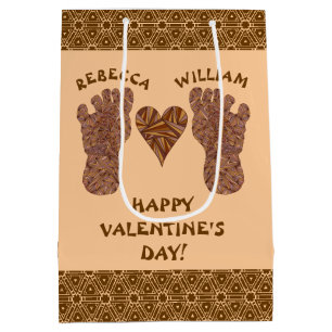 Sac Cadeau Moyen Jour de Valentines heureux de voie de Z Bigfoot