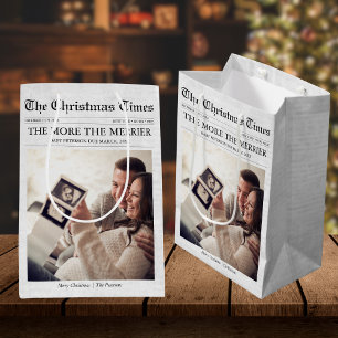 Sac Cadeau Moyen Journal Plus le Merrier Baby Christmas