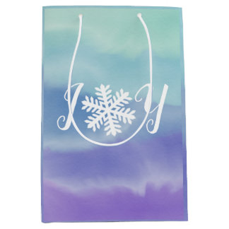 Sac Cadeau Moyen Joy Snowflake
