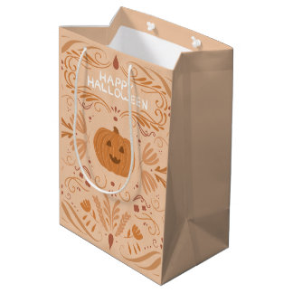 Sac Cadeau Moyen "Joyeuse Hantise" Gentil Fantôme d'Halloween