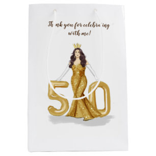 Sac Cadeau Moyen joyeux 50e anniversaire