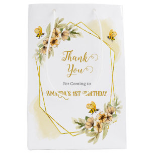 Sac Cadeau Moyen Joyeux Abeille de l'Abeille Cadeau de fête d'anniv