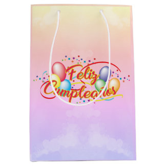 Sac Cadeau Moyen Joyeux anniversaire | Feliz Cumpleaños