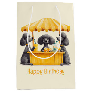 Sac Cadeau Moyen Joyeux Anniversaire Standard Poodle Chiens Lemonad