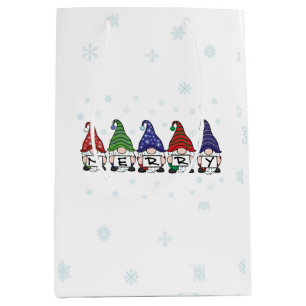 Sac Cadeau Moyen Joyeux Gnomes