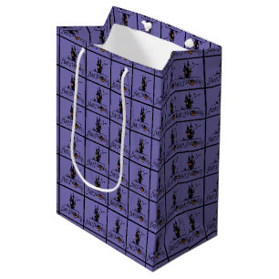 Sac Cadeau Moyen Joyeux Halloween Maison Hantée