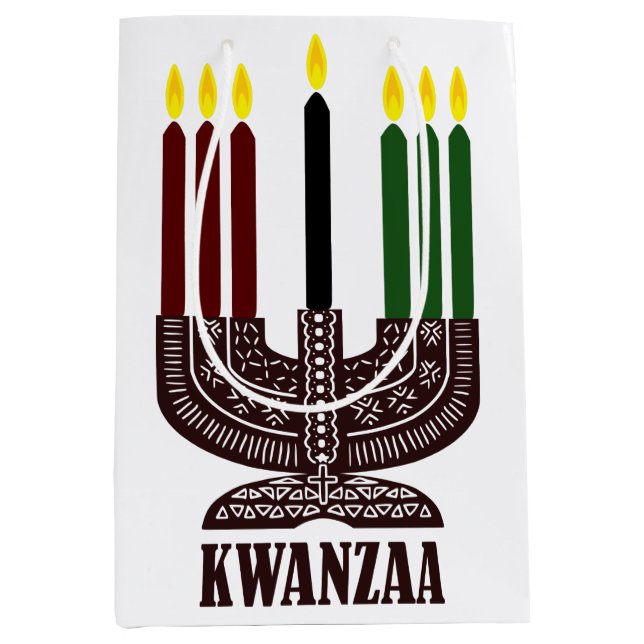 Sac Cadeau Moyen Joyeux Kwanzaa (Devant)