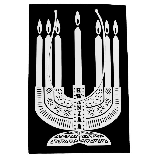 Sac Cadeau Moyen Joyeux Kwanzaa (Devant)