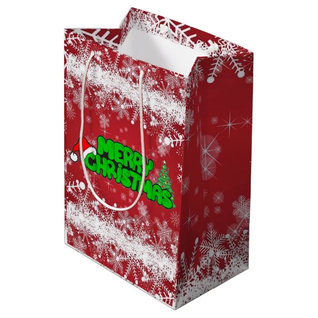 Sac Cadeau Moyen Joyeux Noël (Dos Angle)