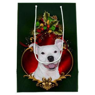 Sac Cadeau Moyen Joyeux Noël blanc