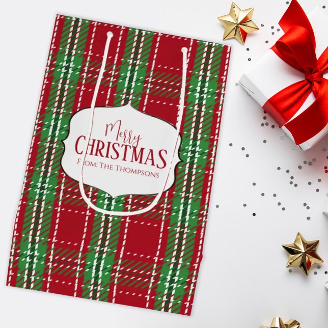 Sac Cadeau Moyen Joyeux Noël Rouge Russe Vacances Agritourisme Plai (Créateur téléchargé)