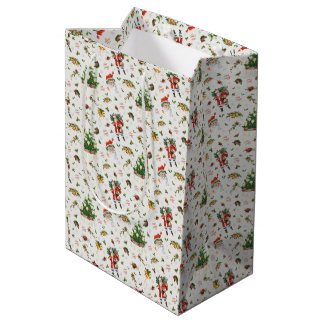 Sac Cadeau Moyen Joyeux Noël vintage Santa