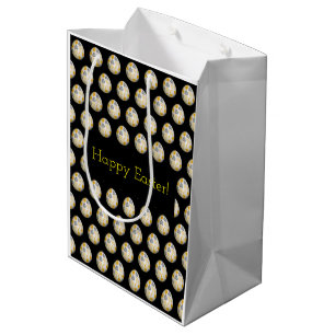 Sac Cadeau Moyen Joyeux Oeufs de Pâques Motifs Stylish