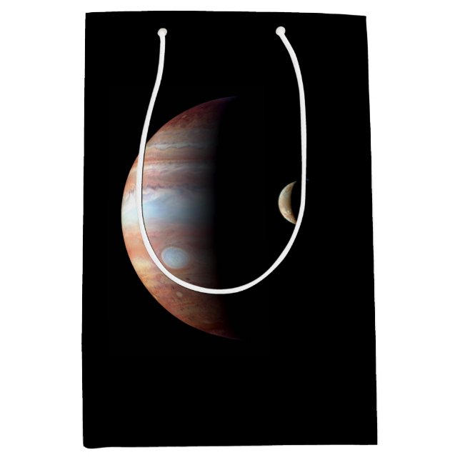 Sac Cadeau Moyen Jupiter Géant Gaz Planète & Io Galilée Lune (Devant)