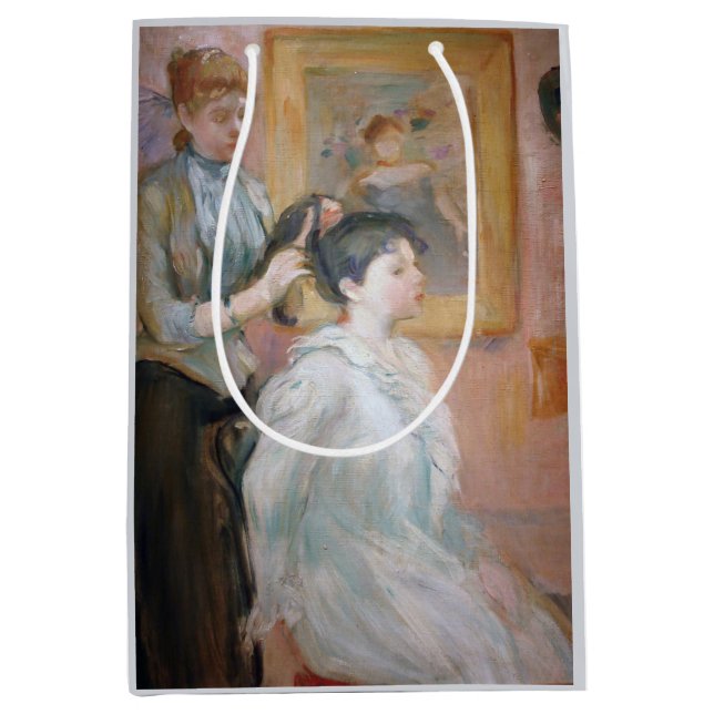 Sac Cadeau Moyen La coiffure (par Berthe Morisot) (Devant)