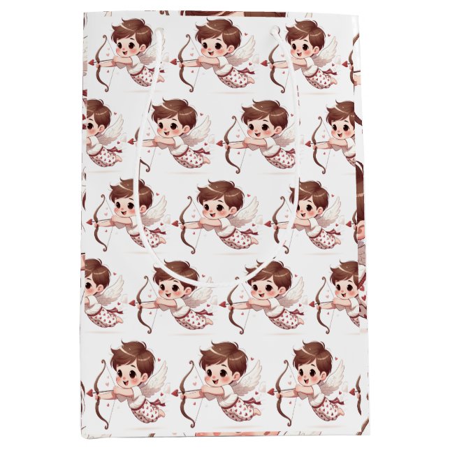 Sac Cadeau Moyen La flèche de Cupidon Be My Valentine (Devant)