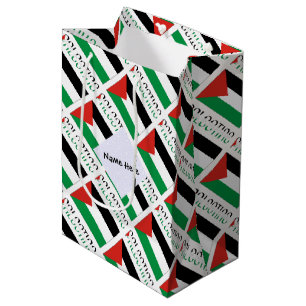 Sac Cadeau Moyen La Palestine et le drapeau palestinien carrelés av