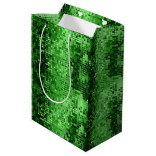 Sac Cadeau Moyen La Parties scintillant Et Les Étincelles Green Dis