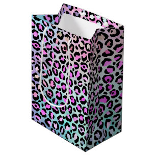 Sac Cadeau Moyen La série léopard iridescent Design 12