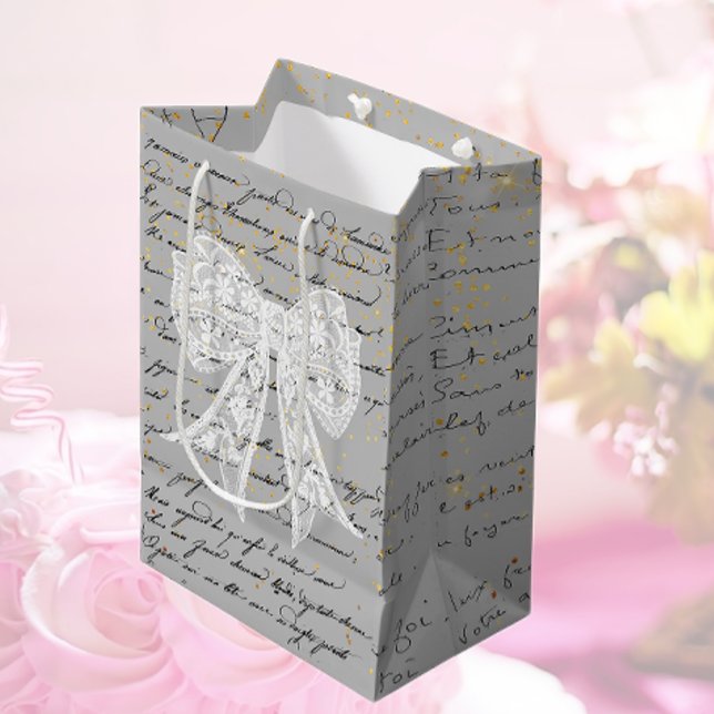 Sac cadeau moyen Lacey Bow (Créateur téléchargé)