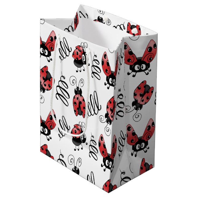 Sac Cadeau Moyen Ladybug Whimsical Et Les Flèches (Devant Angle)