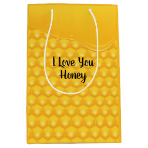 Sac Cadeau Moyen Laisser du miel sur le peigne de miel Sac-cadeau m