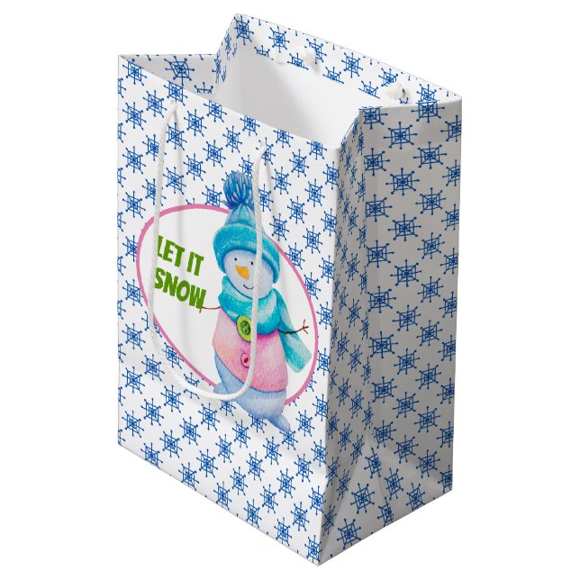 Sac Cadeau Moyen Laisser neiger (Devant Angle)