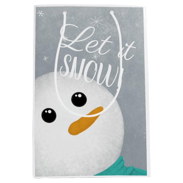 Sac Cadeau Moyen Laisser neiger Snowman (Devant)