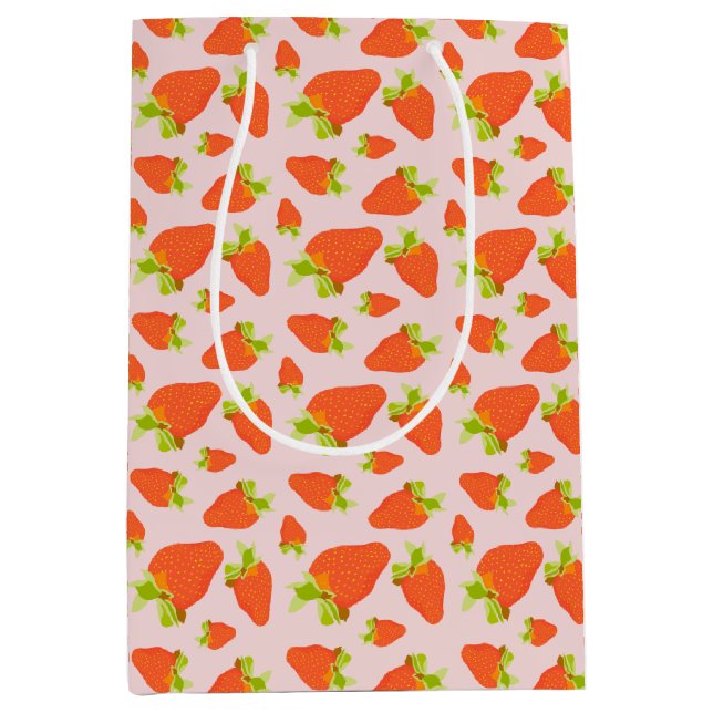 Sac Cadeau Moyen Lait de fraise (Devant)