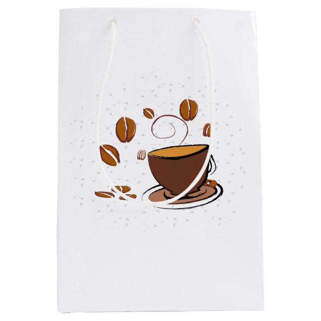 Sac Cadeau Moyen L'amour du café (Devant)