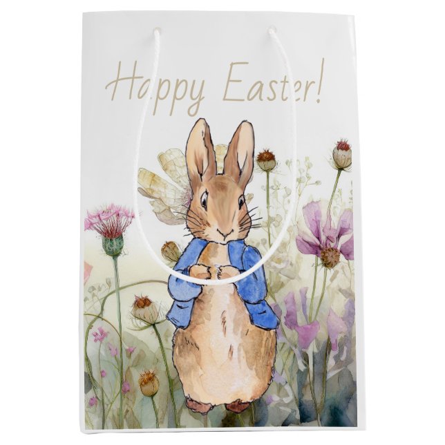 Sac Cadeau Moyen lapin de Pâques (Devant)