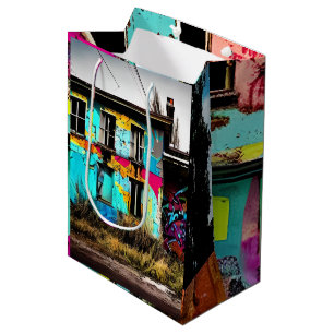 Sac Cadeau Moyen L'art urbain abandonné Graffiti Building