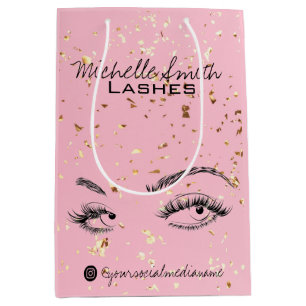 Sac Cadeau Moyen Lash extension Lashes Gold Parties scintillant Kit