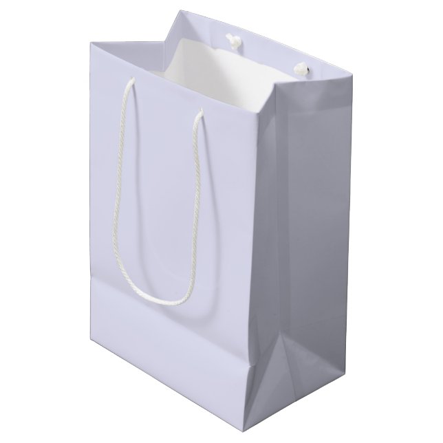 Sac cadeau moyen lavande uni – Design uni couleur (Devant Angle)