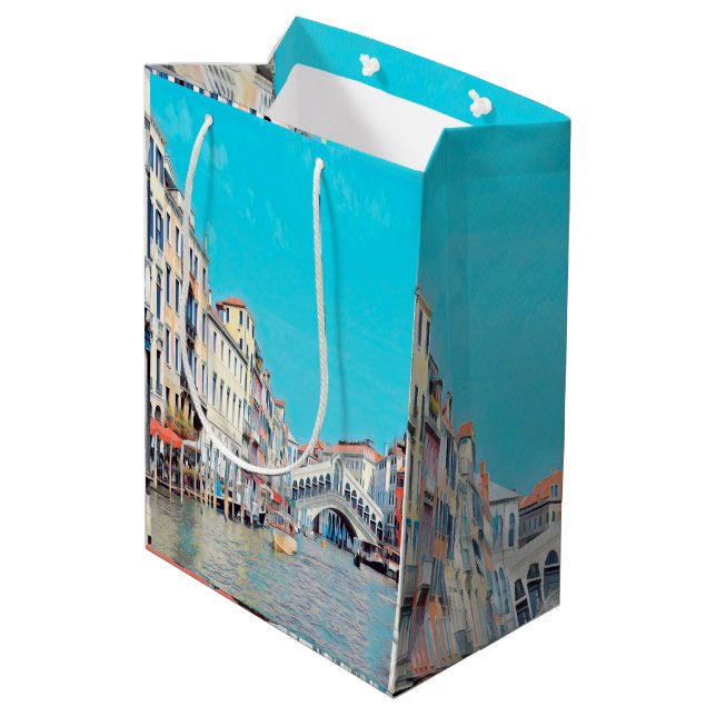 Sac Cadeau Moyen ldp VENICE - Grand Canal - Plage du Rialto - (Dos Angle)
