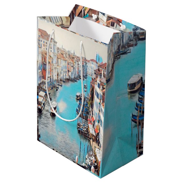 Sac Cadeau Moyen ldp VENICE - Vue sur le Grand Canal du Rialto (Dos Angle)