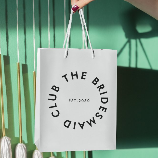 Sac Cadeau Moyen Le Bridesmaid Club Bachelorette (Créateur téléchargé)