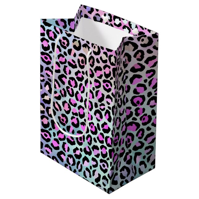 Sac Cadeau Moyen Le design Iridescente Leopard Series 12 (Devant Angle)