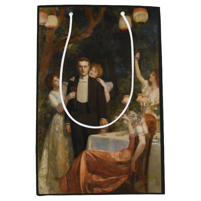 Sac Cadeau Moyen Le Jardin d'Armide (par John Collier) (Devant)