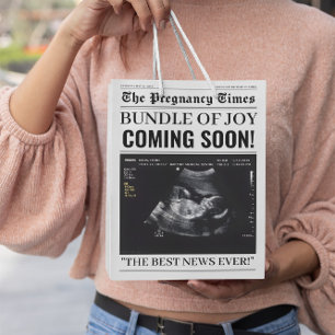 Sac Cadeau Moyen Le journal de grossesse personnalisé avec photo de
