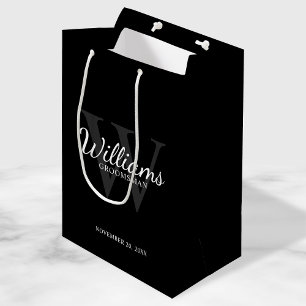 Sac Cadeau Moyen Le nom et le monogramme des développeurs de script