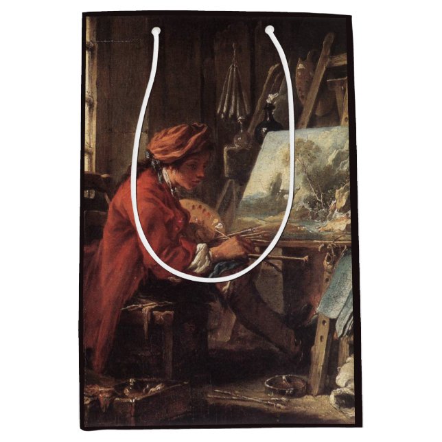 Sac Cadeau Moyen Le peintre dans son studio (par François Boucher) (Devant)