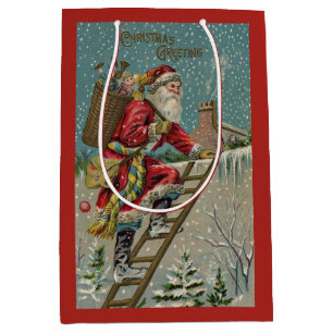 Sac Cadeau Moyen Le Père Noël victorien vous envoie un Greeti de No