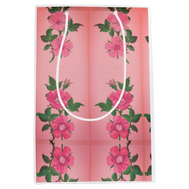 Sac Cadeau Moyen Le Petit Fleur  (Devant)