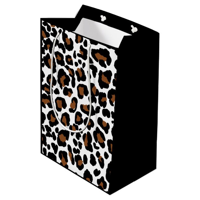 Sac Cadeau Moyen Leopard Big Cat Fur Motif Imprimer (Dos Angle)
