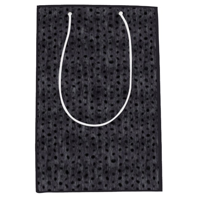 Sac Cadeau Moyen Léopard Gris    (Devant)